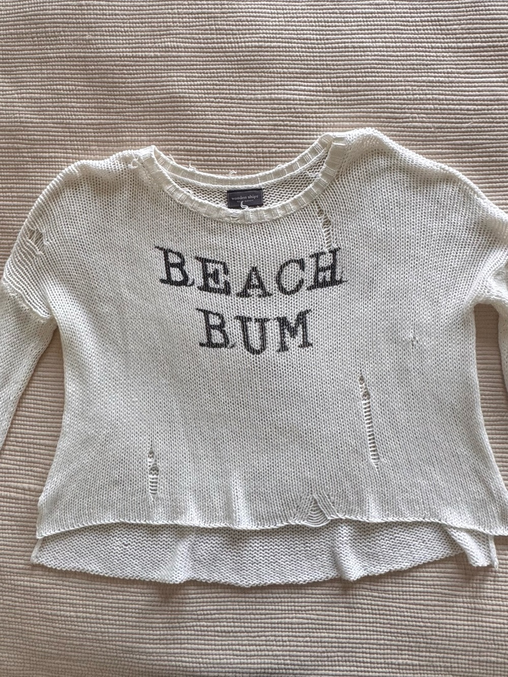Wooden Ships Beach Bum Distressed Sweater